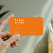Moderne Neon Orange Farbe Visitenkarte