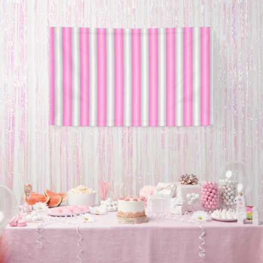 Moderne Neon-Pink-Streifen mit 3D-Effekt Banner (Party)