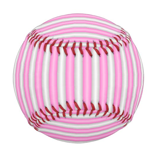 Moderne Neon-Pink-Streifen mit 3D-Effekt Baseball (Vorderseite)