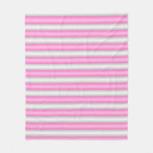 Moderne Neon-Pink-Streifen mit 3D-Effekt Fleecedecke (Vorderseite)