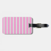 Moderne Neon-Pink-Streifen mit 3D-Effekt Gepäckanhänger (Rückseite horizontal)