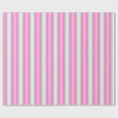 Moderne Neon-Pink-Streifen mit 3D-Effekt Geschenkpapier (Flach)