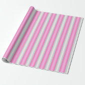 Moderne Neon-Pink-Streifen mit 3D-Effekt Geschenkpapier (Ungerollt)