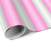 Moderne Neon-Pink-Streifen mit 3D-Effekt Geschenkpapier (Rolleneckpunkt)