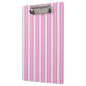 Moderne Neon-Pink-Streifen mit 3D-Effekt Klemmbrett (Links)