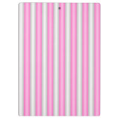 Moderne Neon-Pink-Streifen mit 3D-Effekt Klemmbrett (Rückseite)