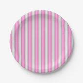 Moderne Neon-Pink-Streifen mit 3D-Effekt Pappteller (Vorderseite)