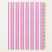 Moderne Neon-Pink-Streifen mit 3D-Effekt Planer (Rückseite)