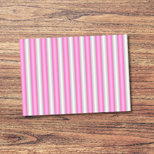 Moderne Neon-Pink-Streifen mit 3D-Effekt Post-it Klebezettel