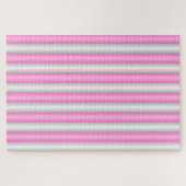 Moderne Neon-Pink-Streifen mit 3D-Effekt Puzzle (Horizontal)