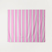 Moderne Neon-Pink-Streifen mit 3D-Effekt Wandteppich (Vorderseite (Horizontal))