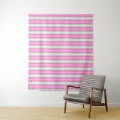 Moderne Neon-Pink-Streifen mit 3D-Effekt Wandteppich (Beispiel)