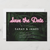 Moderne Neon Wedding retten das Datum Save The Date (Vorderseite)
