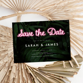 Moderne Neon Wedding retten das Datum Save The Date