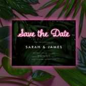 Moderne Neon Wedding retten das Datum Save The Date
