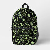 Moderne neongelbe Biochemie ist komplex Bedruckter Rucksack (Vorderseite)