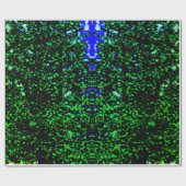 Moderne neongrüne Herzen buchen Weihnachtsbeleucht Geschenkpapier (Flach)