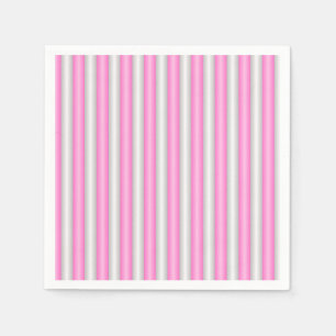 Moderne Neonrosa-Streifen mit 3D-Effekt Serviette