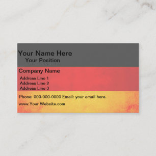 Moderne nervöse deutsche Flagge Visitenkarte