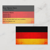Moderne nervöse deutsche Flagge Visitenkarte (Vorne/Hinten)