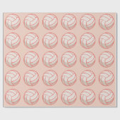 Moderne Netball-Ball Korallenrosa  Geschenkpapier (Flach)