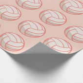 Moderne Netball-Ball Korallenrosa  Geschenkpapier (Ecke)