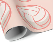Moderne Netball-Ball Korallenrosa  Geschenkpapier (Rolleneckpunkt)