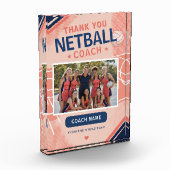 Moderne Netball-Mannschaftsfoto Coach Fotoblock (Links)