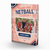 Moderne Netball-Mannschaftsfoto Coach Fotoblock (Rechts)