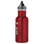 Moderne Netball-Teamfoto Coach Edelstahlflasche (Rechts)