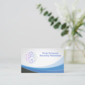 Moderne Netzwerk-Tech-Sicherheit | Firmenlogo Visitenkarte (Stehend Vorderseite)