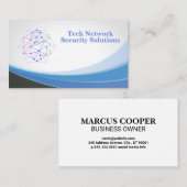 Moderne Netzwerk-Tech-Sicherheit | Firmenlogo Visitenkarte (Vorne/Hinten)