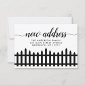 Moderne neue Address Script Zuhause Picket Fence M Ankündigung (Vorderseite)