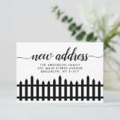 Moderne neue Address Script Zuhause Picket Fence M Ankündigung (Stehend Vorderseite)