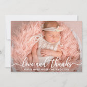 Moderne neue Baby-Liebe und dank Foto-Card W Ankündigung (Vorderseite)