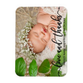 Moderne neue Baby-Liebe und Dank Foto Magnet (Vertikal)