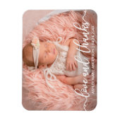 Moderne neue Baby-Liebe und Dank Foto Whit Magnet (Vertikal)