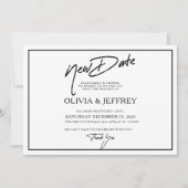 Moderne neue Date Wedding Flat Save the Date Card (Vorderseite)