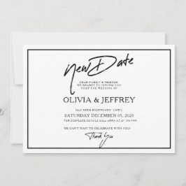 Moderne neue Date Wedding Flat Save the Date Card
