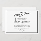 Moderne neue Date Wedding Flat Save the Date Card (Vorne/Hinten)
