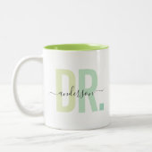 Moderne neue Doktor-Individuelle Name-Wertschätzun Zweifarbige Tasse (Links)