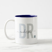 Moderne neue Doktor-Individuelle Name-Wertschätzun Zweifarbige Tasse (Links)