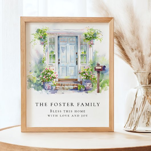 Moderne neue Heimat einfache Aquarell Poster