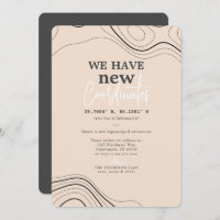 Moderne neue Koordinaten Peach Moving