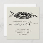 Moderne neue Nest-Zuhause - Adressenänderung Ankündigung (Vorne/Hinten)