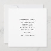 Moderne neue Nest-Zuhause - Adressenänderung Ankündigung (Rückseite)