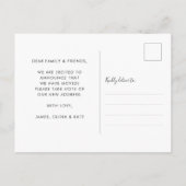 Moderne neue Nest-Zuhause - Adressenänderung Ankündigungspostkarte (Rückseite)