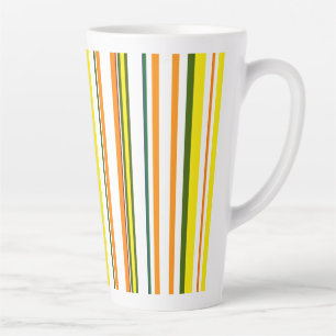 Moderne neue orange gelbe weiße Streifen Milchtasse