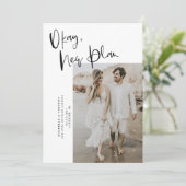 Moderne neue Planänderung Datum Hochzeit speichern Save The Date (Stehend Vorderseite)