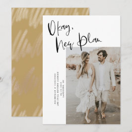 Moderne neue Planänderung Datum Hochzeit speichern Save The Date